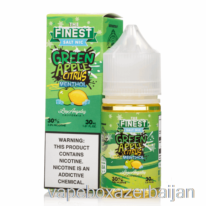 E-Juice Vape Green Apple Citrus MENTHOL - The Finest Candy Edition Salt Nic - 30mL 30mg